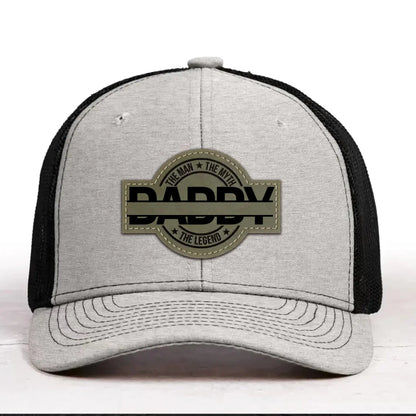 Dad, The Man, The Myth, The Legend - Personalized Leather Patch Hat  Ezcustomize