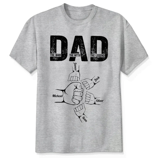 Dad: The Man, The Myth, The Legend – Personalized T-Shirt – Custom Father’s Day Gift for Dad, Papa, or Husband  Ezcustomize