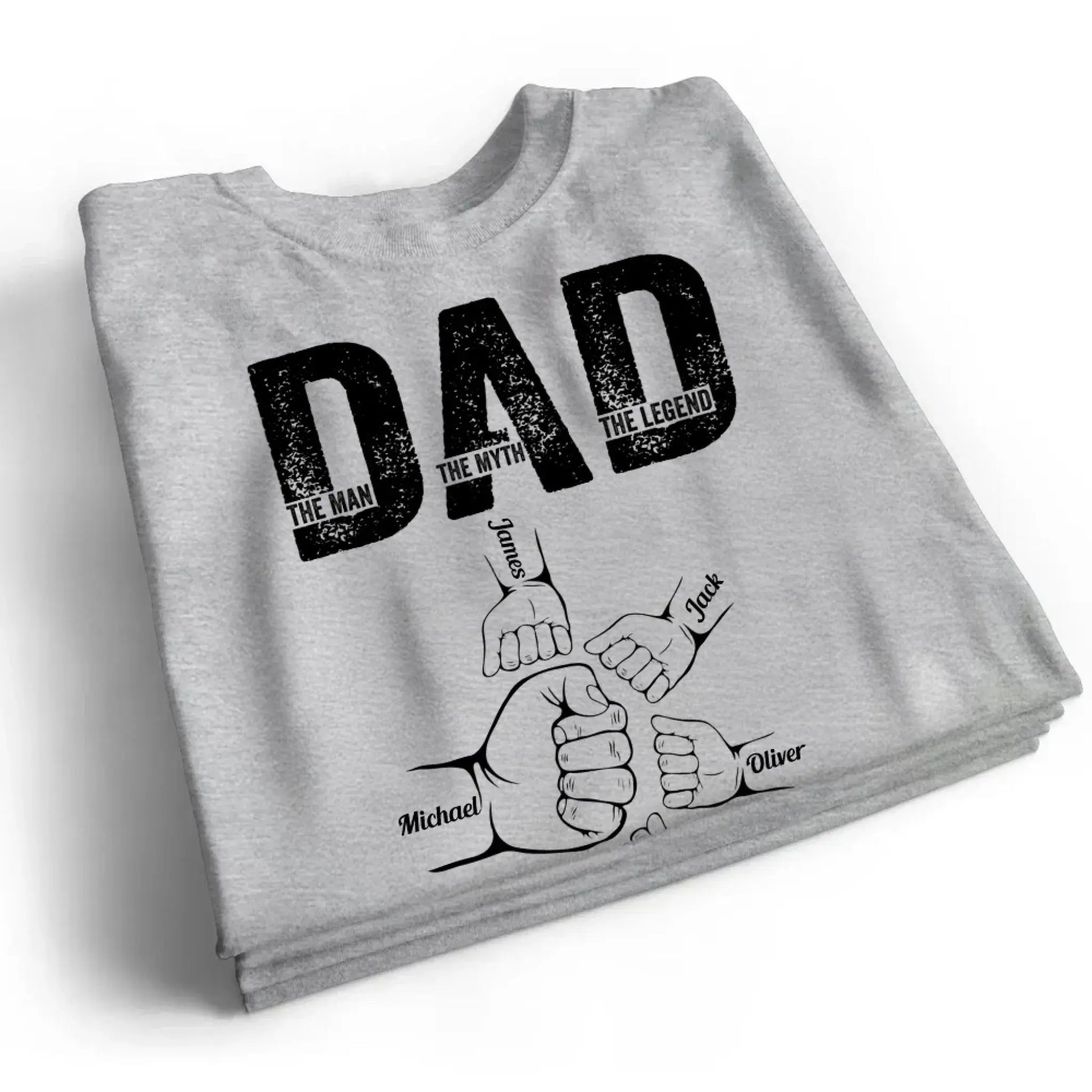 Dad: The Man, The Myth, The Legend – Personalized T-Shirt – Custom Father’s Day Gift for Dad, Papa, or Husband  Ezcustomize