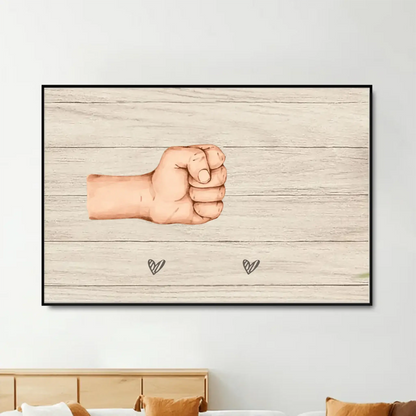 Daddy And Kids Together We Are A Team - Personalized Custom Poster/Canvas  Ezcustomize