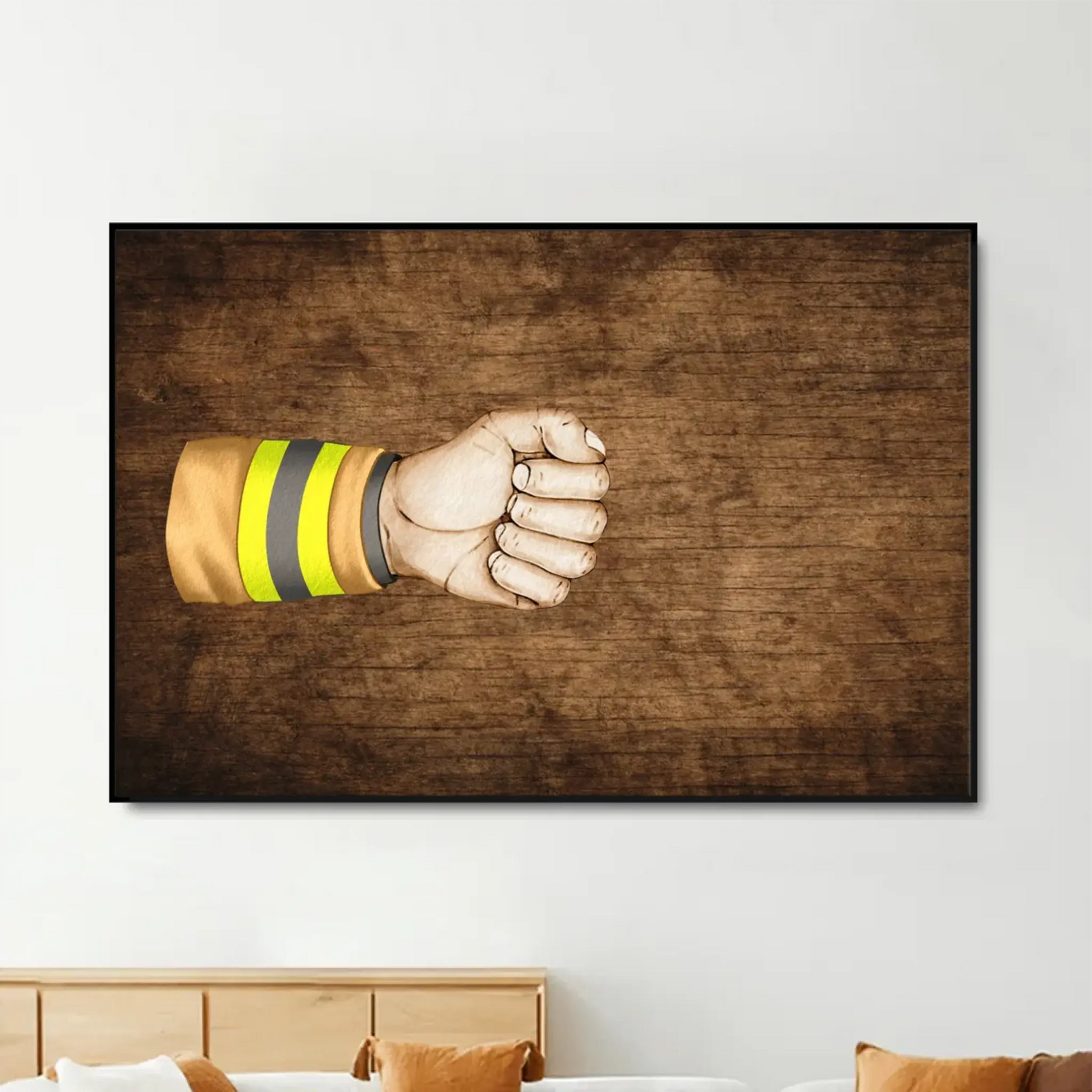 Daddy’s Team Fist Bump Poster – Personalized Father’s Day Gift for Dad from Kids, Custom Hands Names Canvas Print  Ezcustomize
