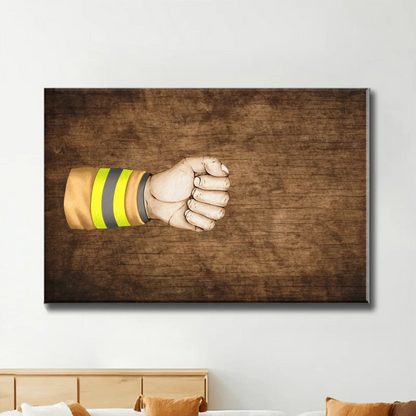 Daddy’s Team Fist Bump Poster – Personalized Father’s Day Gift for Dad from Kids, Custom Hands Names Canvas Print  Ezcustomize