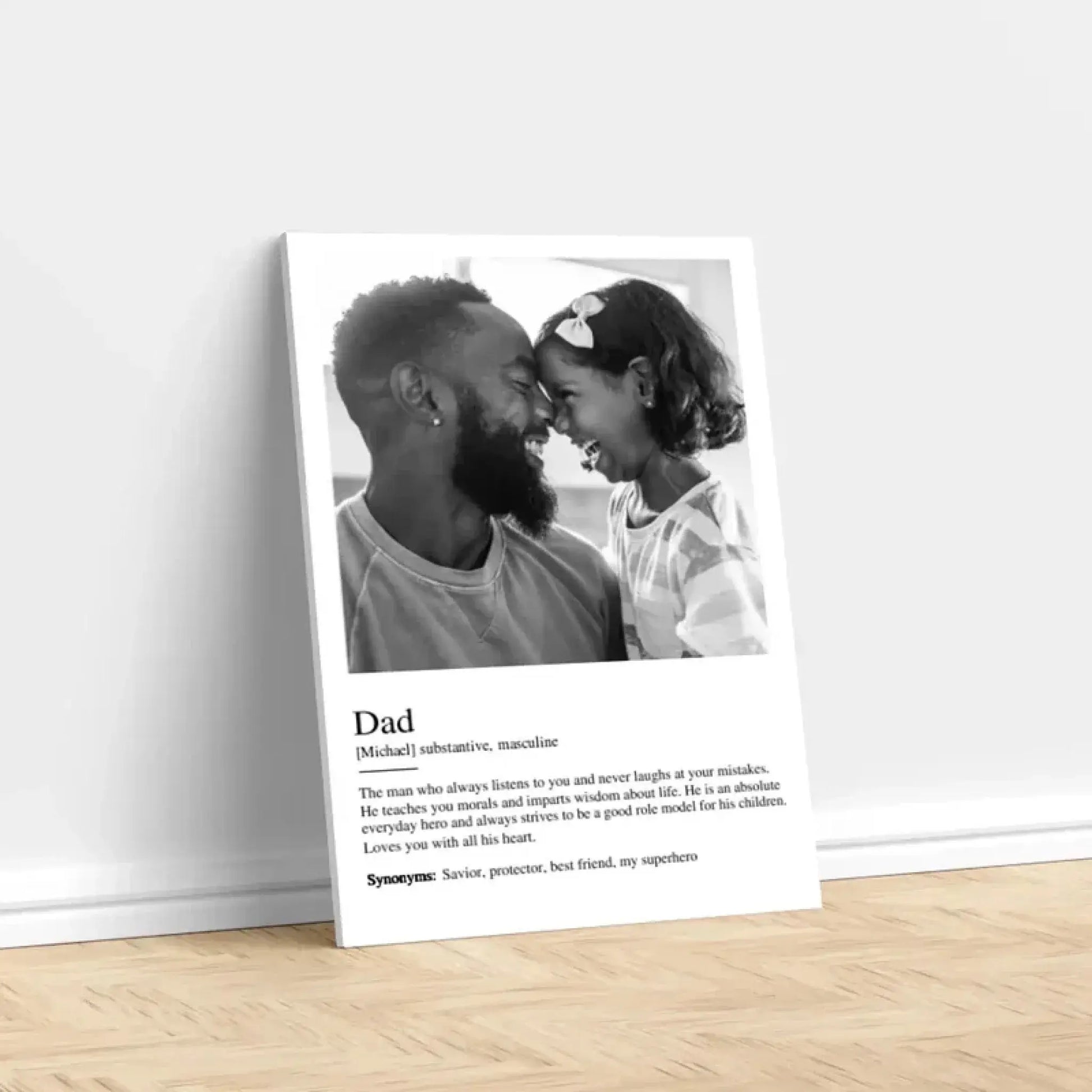 "Definition Dad" Personalized Poster/Canvas - Thoughtful Gift for Father’s Day & Special Occasions  Ezcustomize