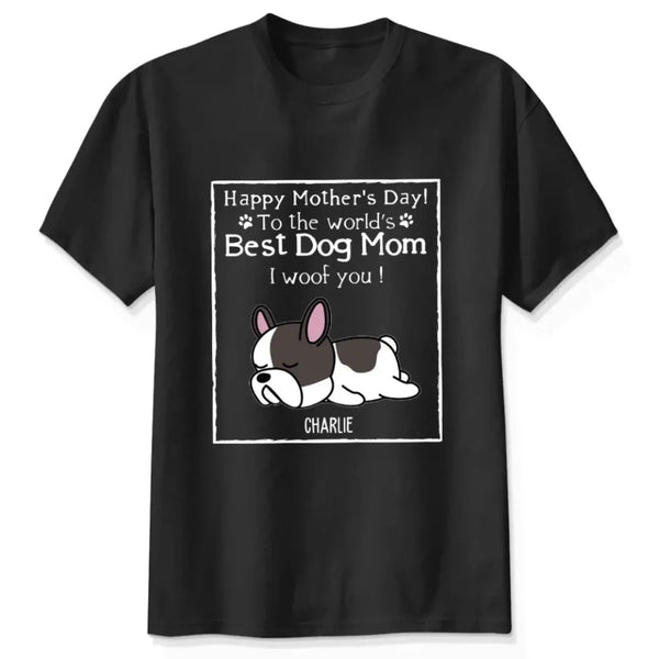 Dog Mom Classic Tee – Personalized Dog-Themed T-Shirt – Custom Gift for Pet Lovers, Dog Moms & Fur Baby Parents