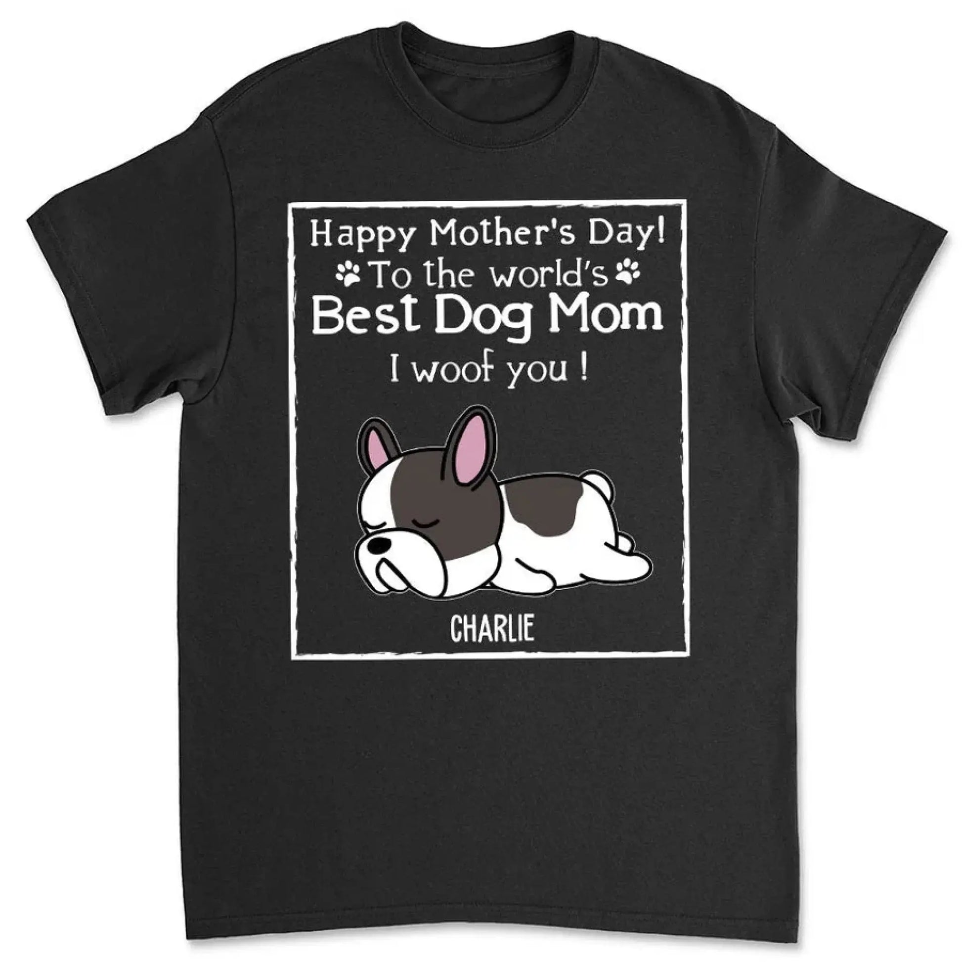 Dog Mom Classic Tee – Personalized Dog-Themed T-Shirt – Custom Gift for Pet Lovers, Dog Moms & Fur Baby Parents  Ezcustomize