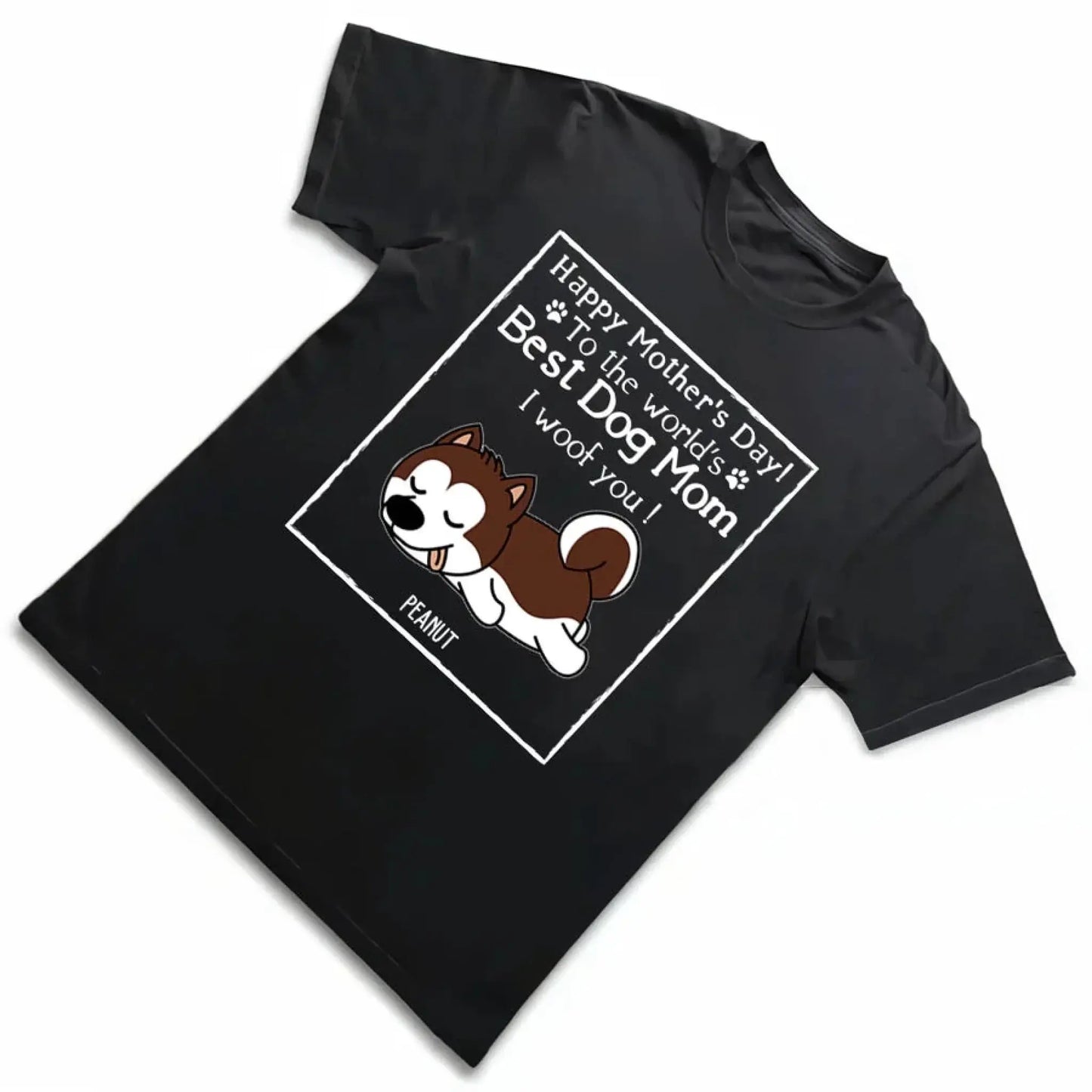 Dog Mom Classic Tee – Personalized Dog-Themed T-Shirt – Custom Gift for Pet Lovers, Dog Moms & Fur Baby Parents  Ezcustomize