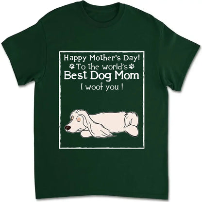 Dog Mom Classic Tee – Personalized Dog-Themed T-Shirt – Custom Gift for Pet Lovers, Dog Moms & Fur Baby Parents  Ezcustomize