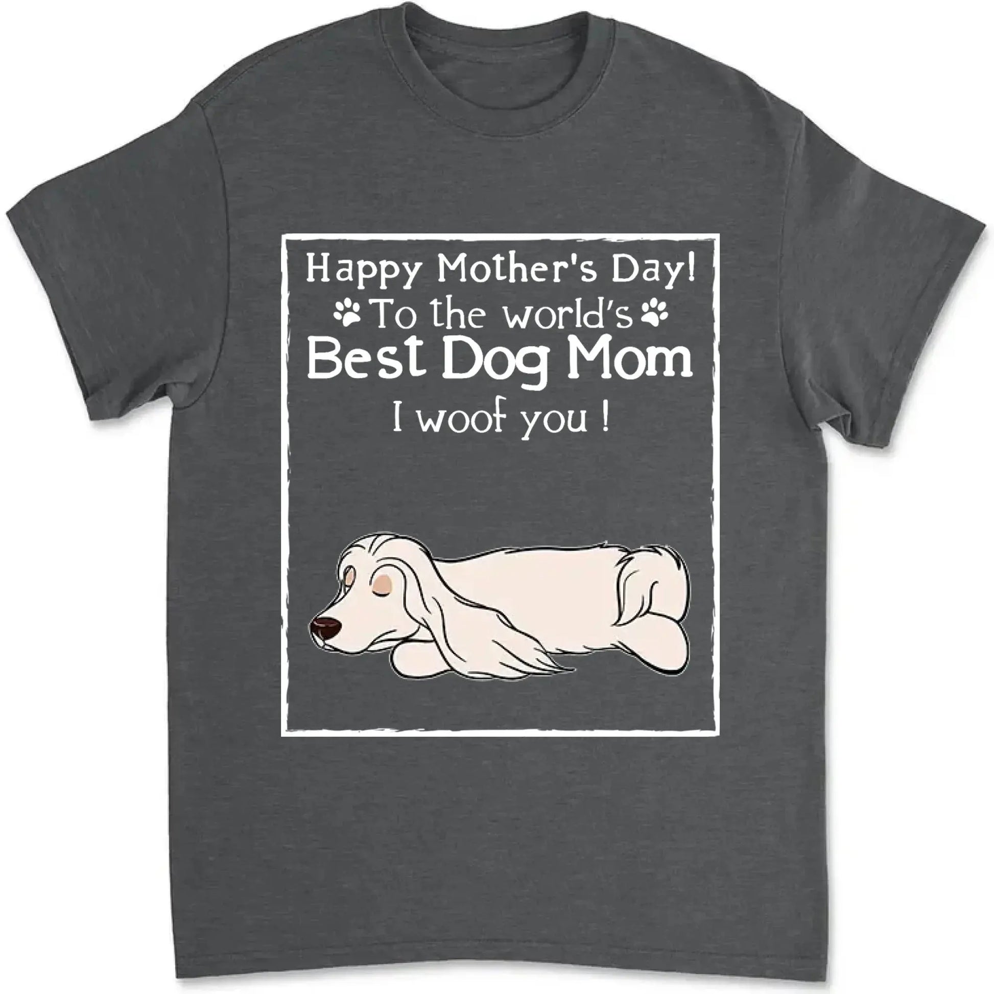 Dog Mom Classic Tee – Personalized Dog-Themed T-Shirt – Custom Gift for Pet Lovers, Dog Moms & Fur Baby Parents  Ezcustomize