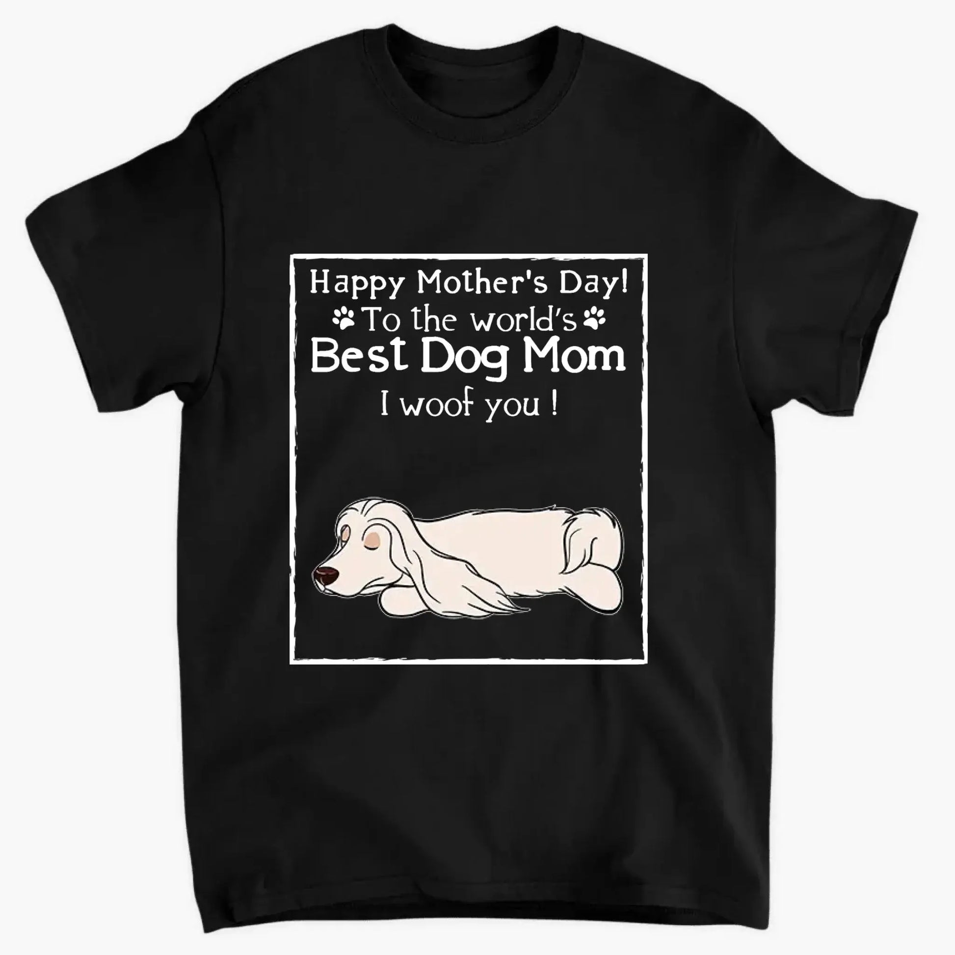 Dog Mom Classic Tee – Personalized Dog-Themed T-Shirt – Custom Gift for Pet Lovers, Dog Moms & Fur Baby Parents  Ezcustomize