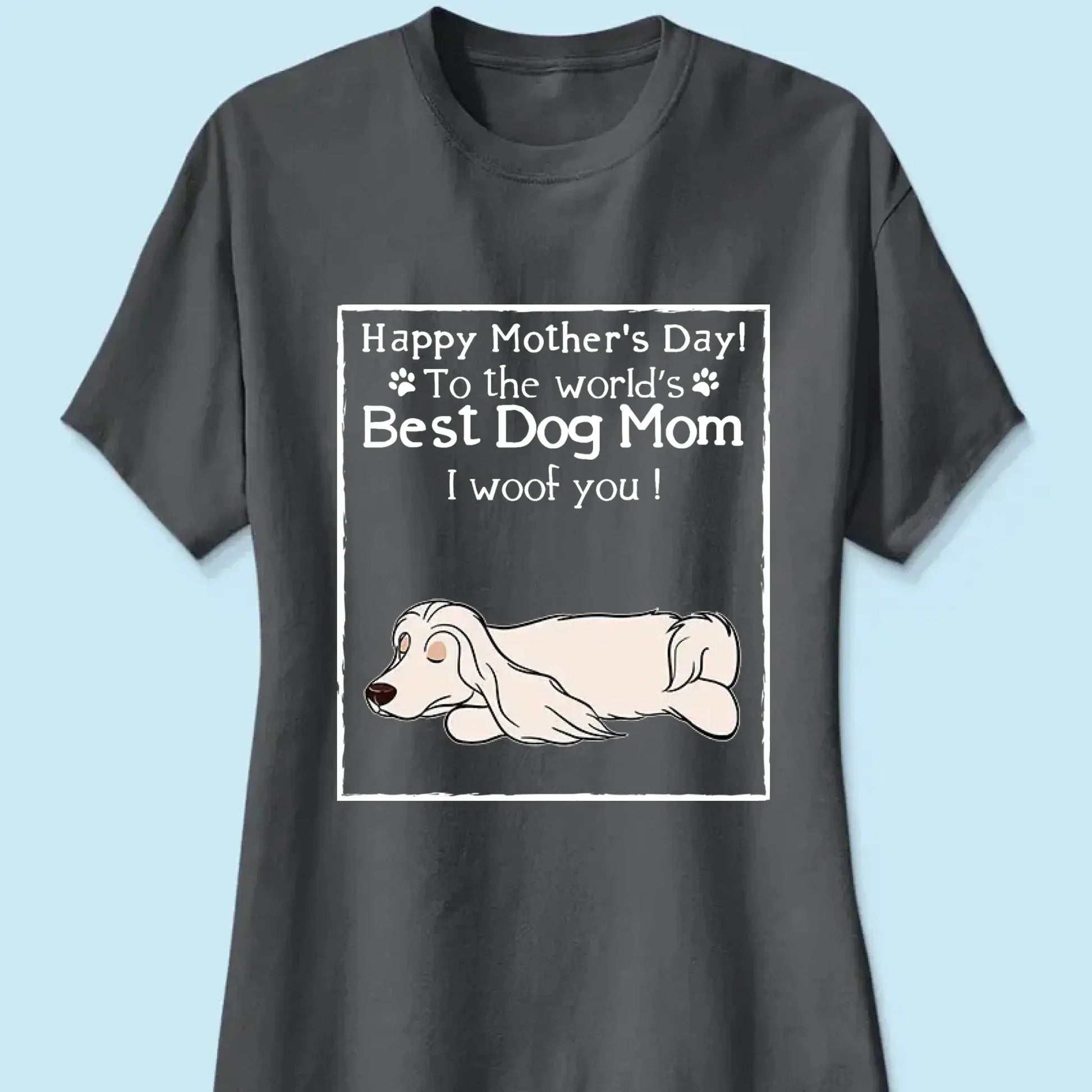 Dog Mom Classic Tee – Personalized Dog-Themed T-Shirt – Custom Gift for Pet Lovers, Dog Moms & Fur Baby Parents  Ezcustomize