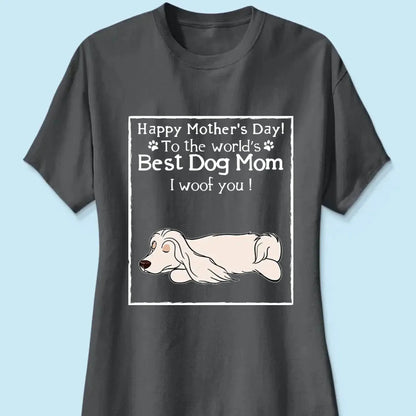 Dog Mom Classic Tee – Personalized Dog-Themed T-Shirt – Custom Gift for Pet Lovers, Dog Moms & Fur Baby Parents  Ezcustomize