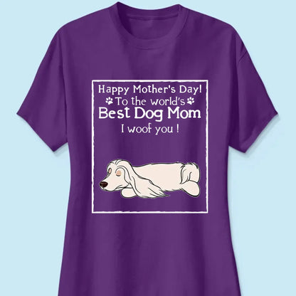 Dog Mom Classic Tee – Personalized Dog-Themed T-Shirt – Custom Gift for Pet Lovers, Dog Moms & Fur Baby Parents  Ezcustomize