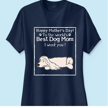 Dog Mom Classic Tee – Personalized Dog-Themed T-Shirt – Custom Gift for Pet Lovers, Dog Moms & Fur Baby Parents  Ezcustomize