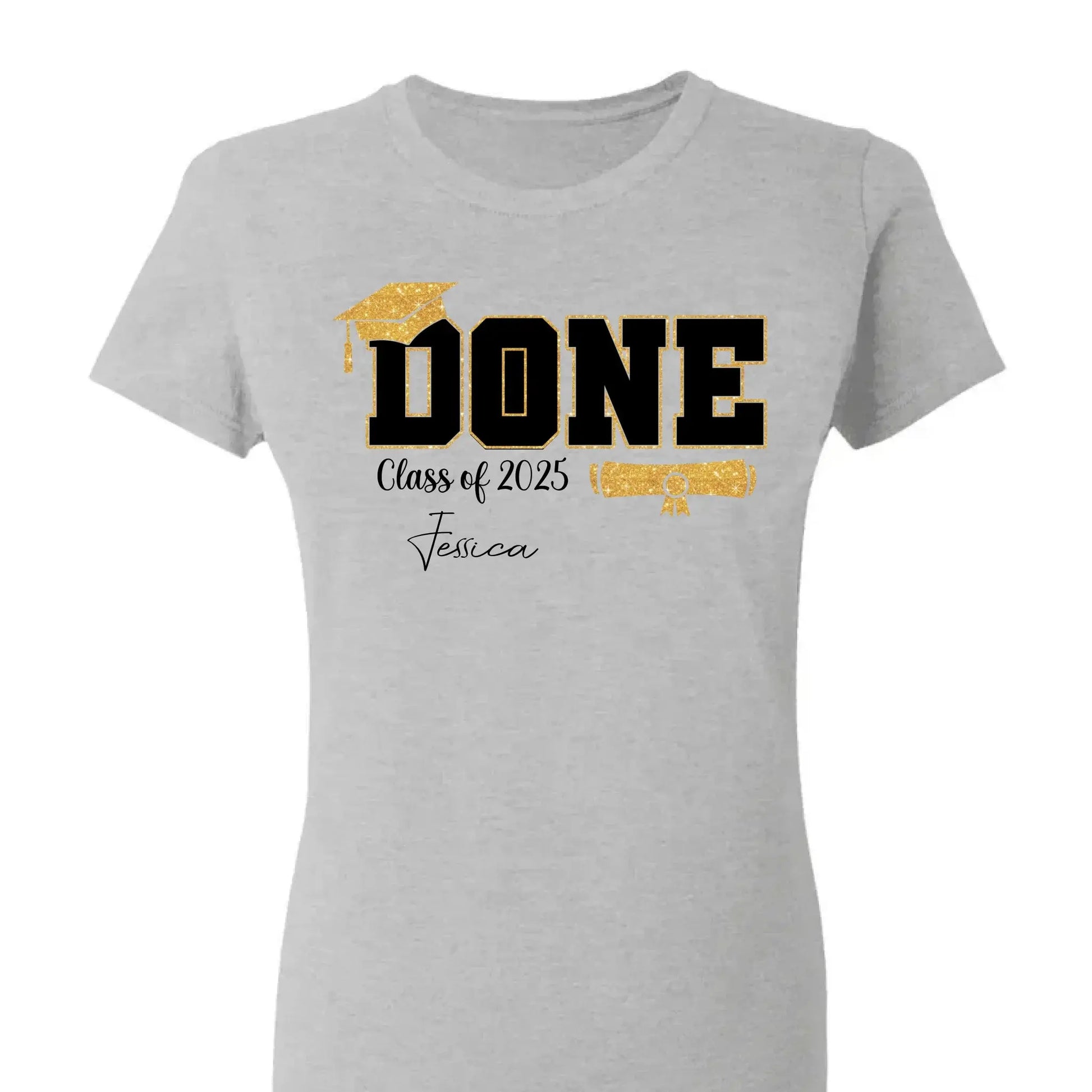 Done Class of 2025 Graduation T-Shirt – Personalized Funny Grad Shirt – Gift for Graduate or Graduation Party Outfit  Ezcustomize