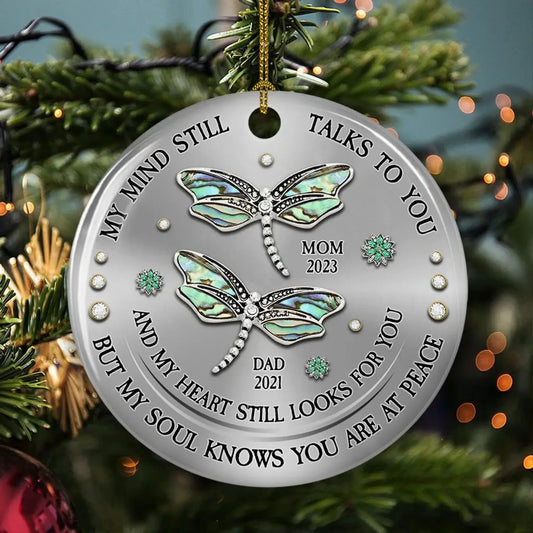 Dragonfly Design Ceramic Ornament – Personalized Memorial Keepsake – Heartfelt Sympathy Gift to Honor & Remember Loved Ones  Ezcustomize