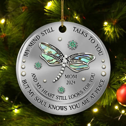 Dragonfly Design Ceramic Ornament – Personalized Memorial Keepsake – Heartfelt Sympathy Gift to Honor & Remember Loved Ones  Ezcustomize