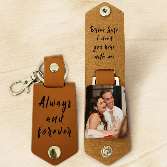 Drive Safe My Love, Custom Leather Keychain  Ezcustomize