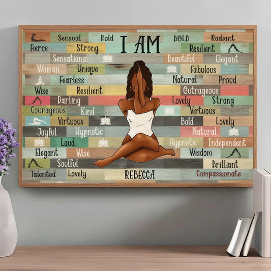 Empowerment Celebrate Your Unique Identity – Personalized Inspirational Canvas Wall Art – Meaningful Birthday & Self Love Gift for Women and Girls  Ezcustomize
