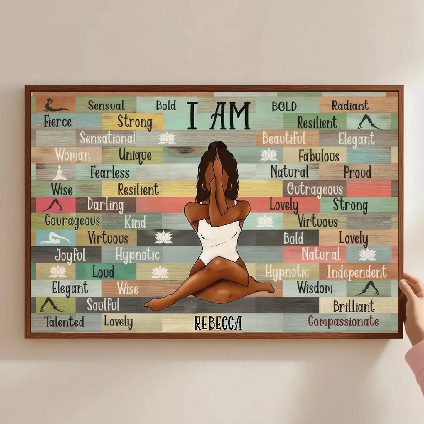 Empowerment Celebrate Your Unique Identity – Personalized Inspirational Canvas Wall Art – Meaningful Birthday & Self Love Gift for Women and Girls  Ezcustomize