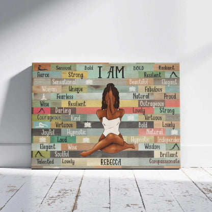 Empowerment Celebrate Your Unique Identity – Personalized Inspirational Canvas Wall Art – Meaningful Birthday & Self Love Gift for Women and Girls  Ezcustomize