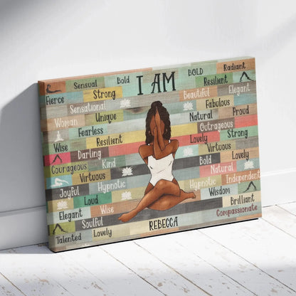 Empowerment Celebrate Your Unique Identity – Personalized Inspirational Canvas Wall Art – Meaningful Birthday & Self Love Gift for Women and Girls  Ezcustomize