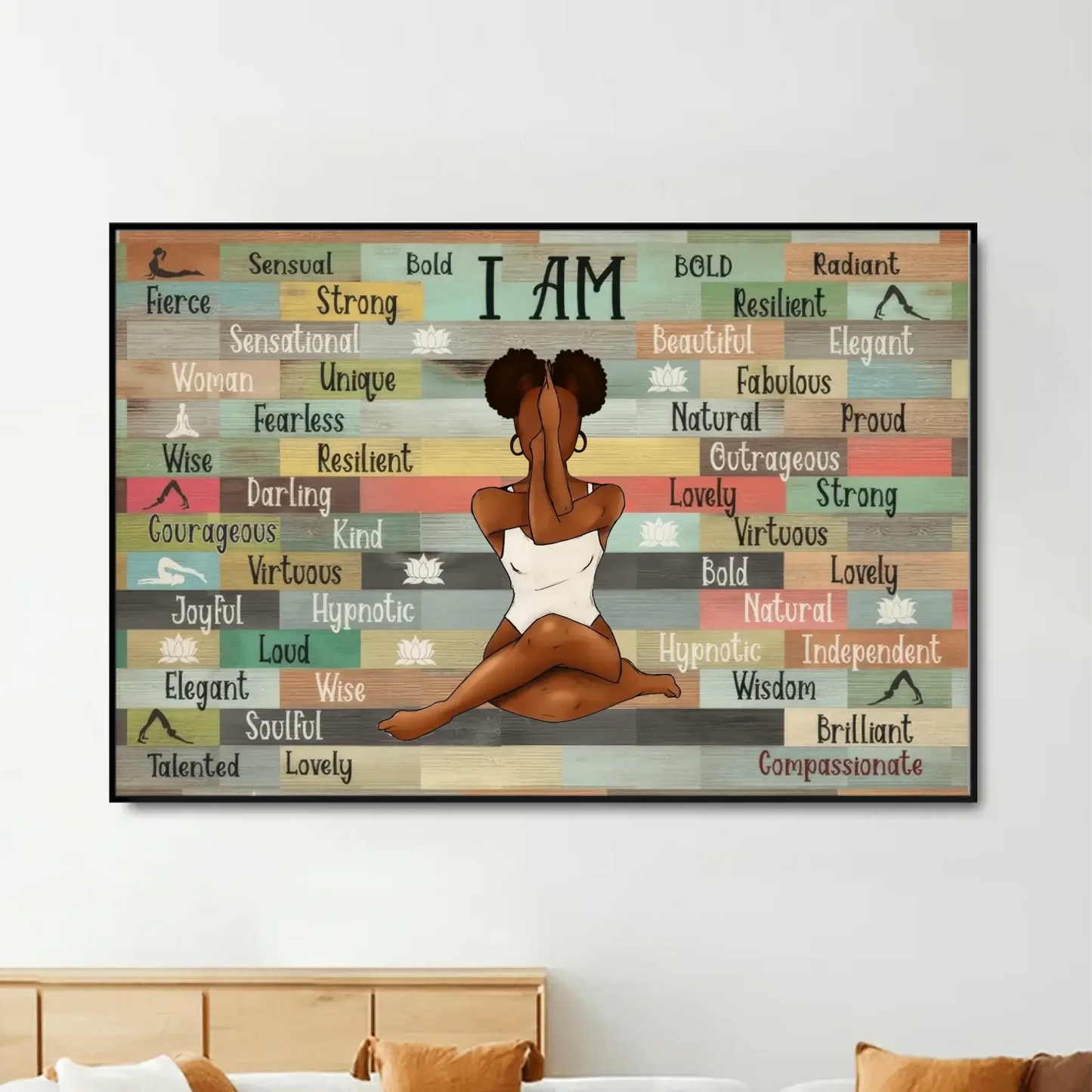 Empowerment Celebrate Your Unique Identity – Personalized Inspirational Canvas Wall Art – Meaningful Birthday & Self Love Gift for Women and Girls  Ezcustomize