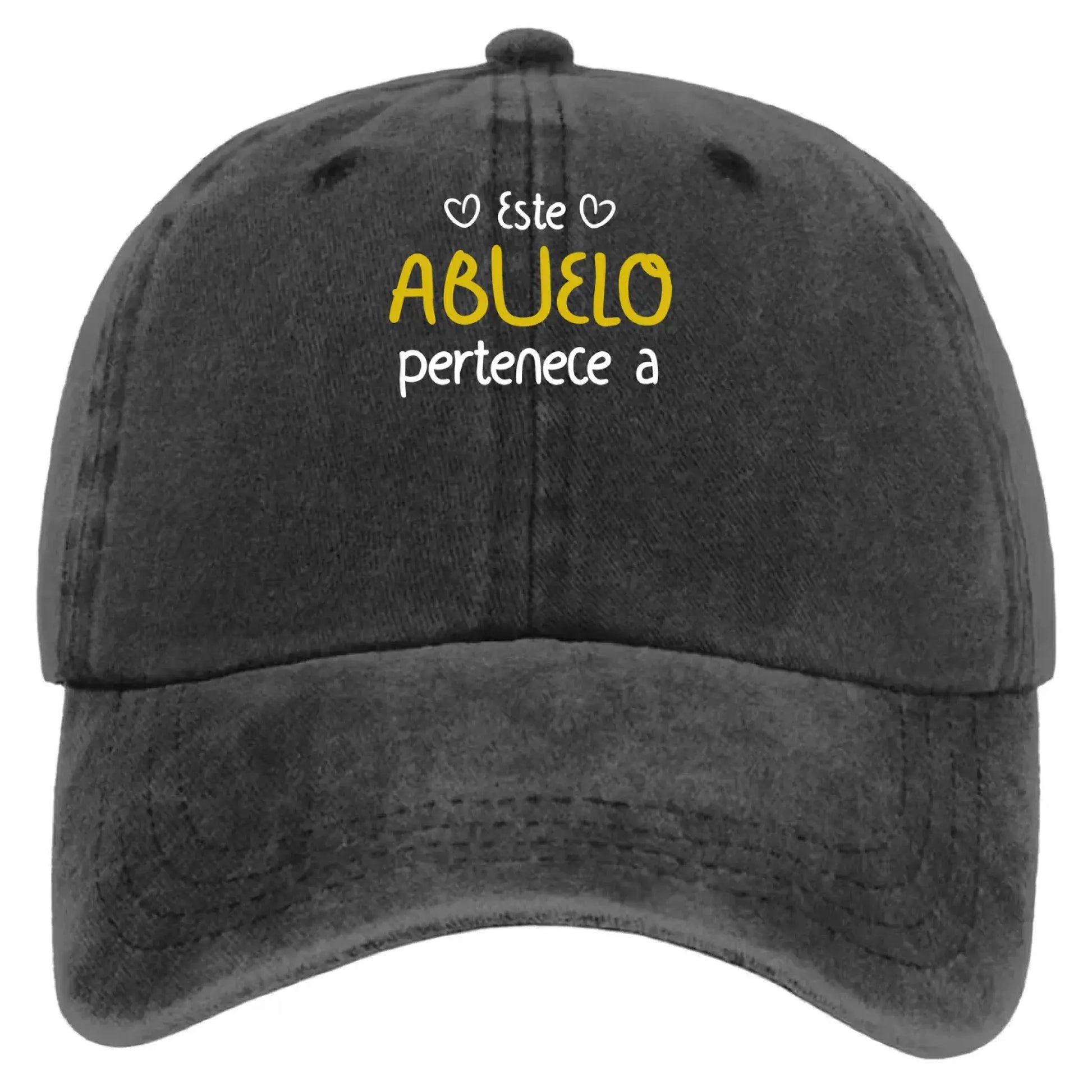 Este Abuelo Papá Pertenece A – Gorra de Mezclilla Vintage Lavada Personalizada – Regalo Único para Papás y Abuelos  Ezcustomize