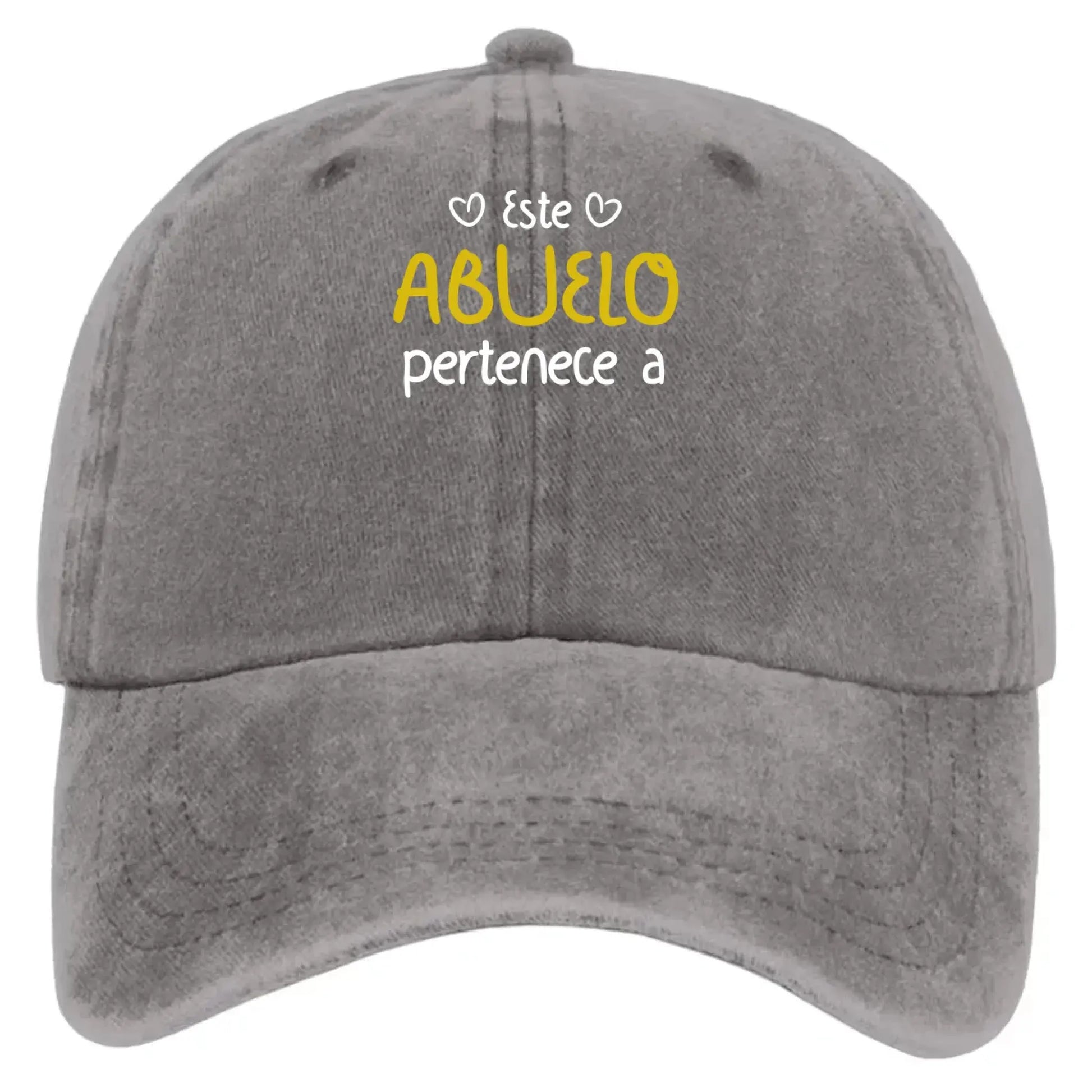 Este Abuelo Papá Pertenece A – Gorra de Mezclilla Vintage Lavada Personalizada – Regalo Único para Papás y Abuelos  Ezcustomize