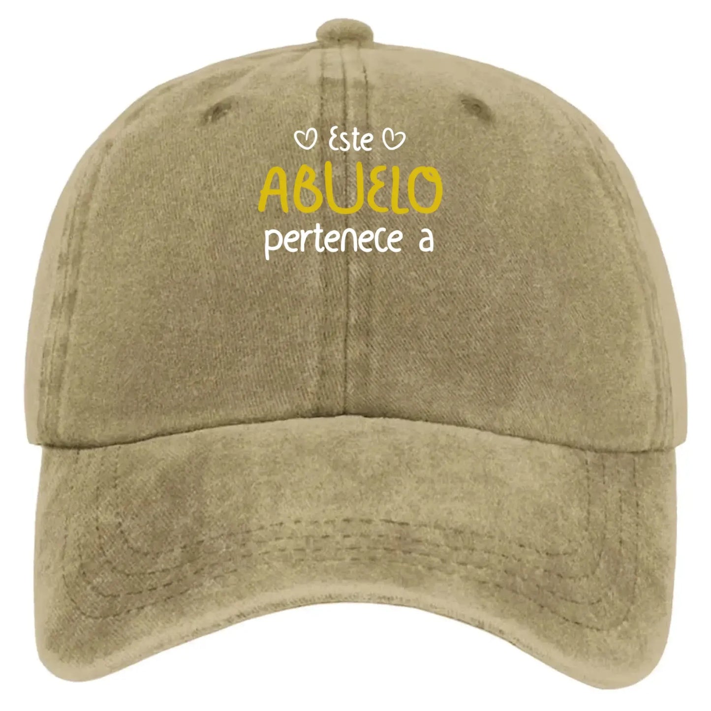 Este Abuelo Papá Pertenece A – Gorra de Mezclilla Vintage Lavada Personalizada – Regalo Único para Papás y Abuelos  Ezcustomize