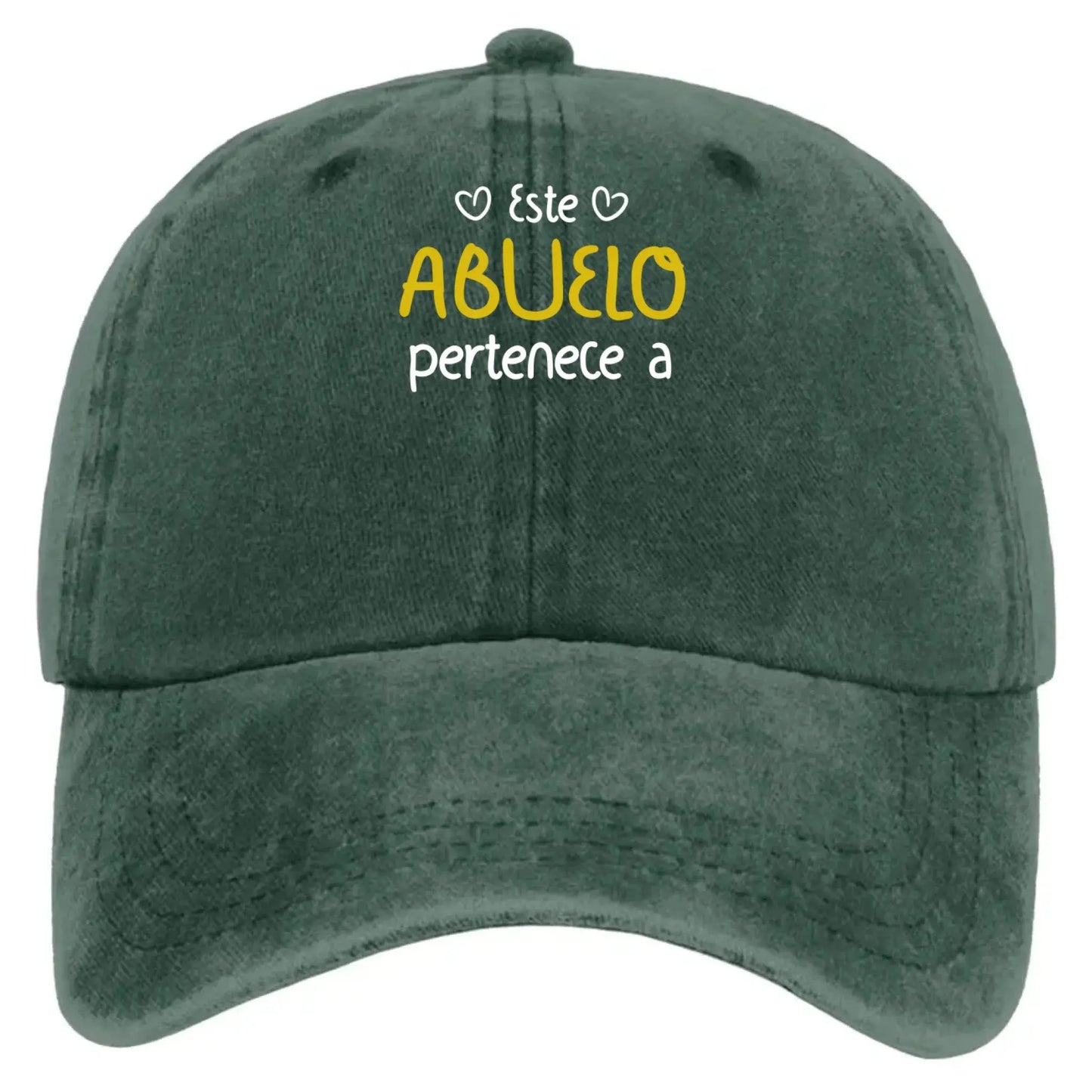 Este Abuelo Papá Pertenece A – Gorra de Mezclilla Vintage Lavada Personalizada – Regalo Único para Papás y Abuelos  Ezcustomize