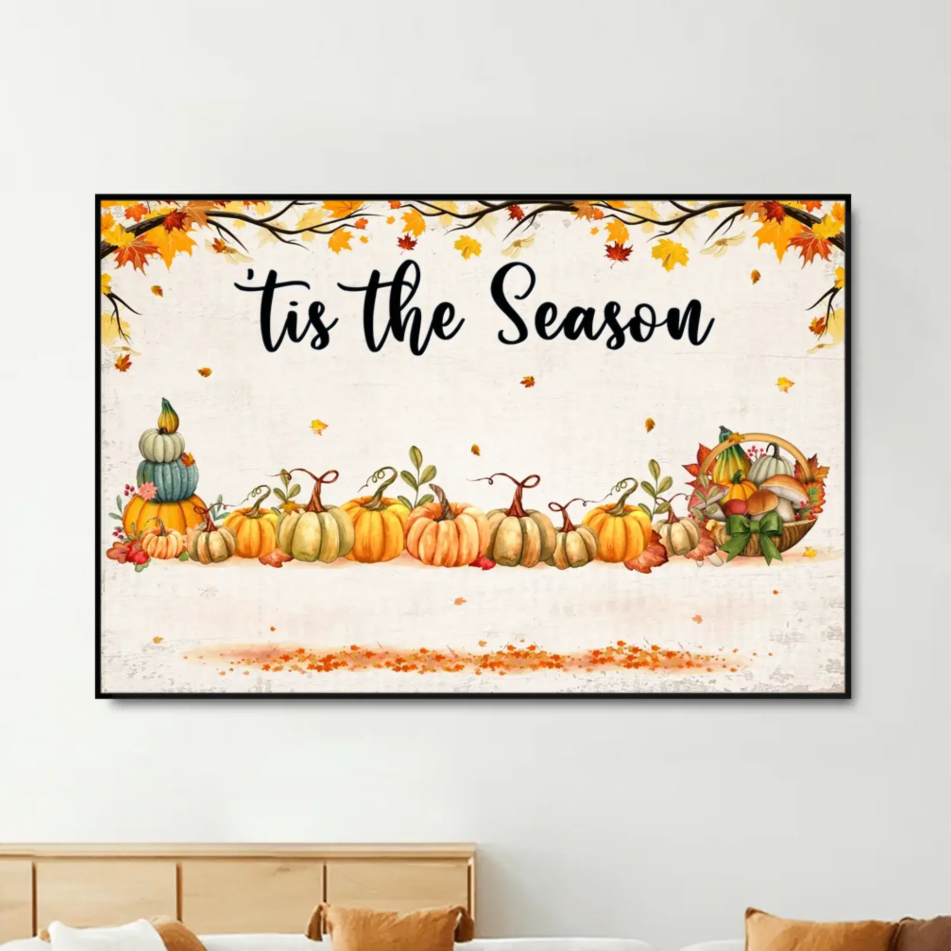 Fall Football Family Poster – Personalized ‘Tis the Season Wall Art, Custom Names & Jerseys, Autumn Gift for Dad, Mom, Husband, Wife, Kids  Ezcustomize