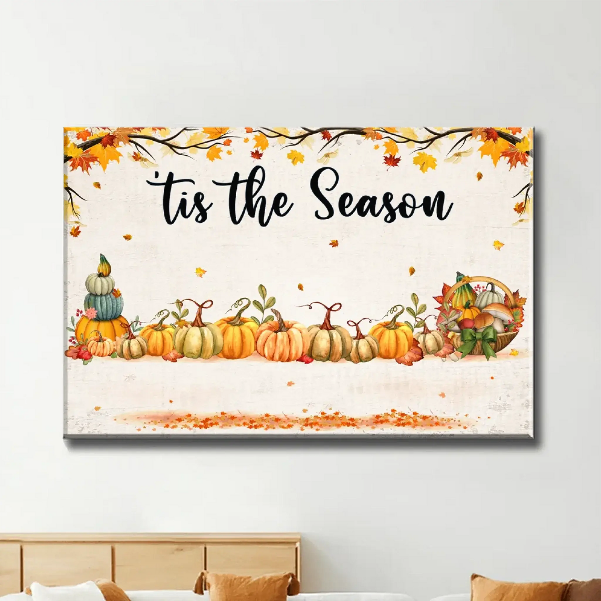 Fall Football Family Poster – Personalized ‘Tis the Season Wall Art, Custom Names & Jerseys, Autumn Gift for Dad, Mom, Husband, Wife, Kids  Ezcustomize