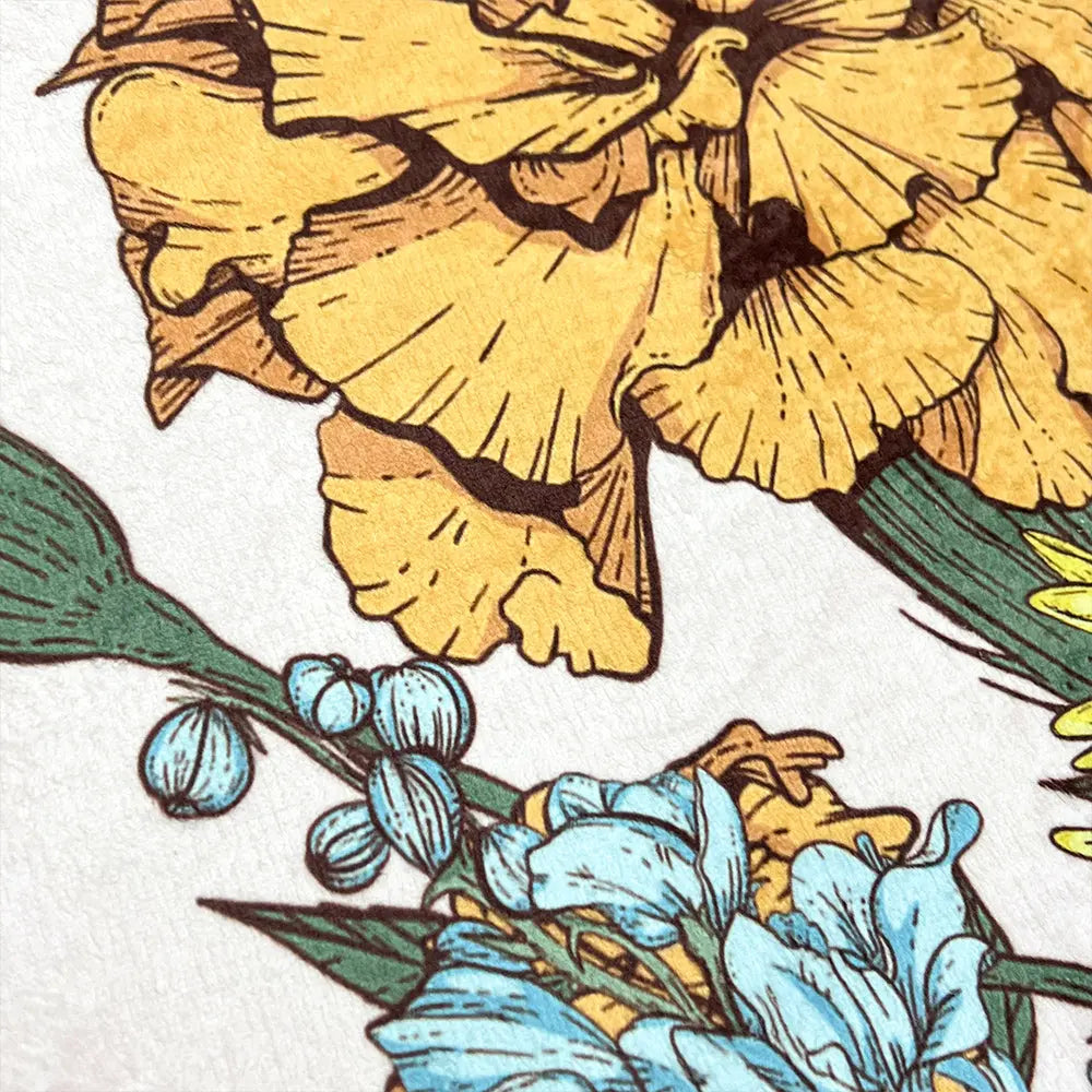 Family Blossoms - Custom Birth Flower & Names Artwork - Personalized Blanket  Ezcustomize