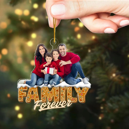 Family Forever Gingerbread Cookie Letters – Custom Acrylic Ornament – Christmas Gift for Family Members  Ezcustomize