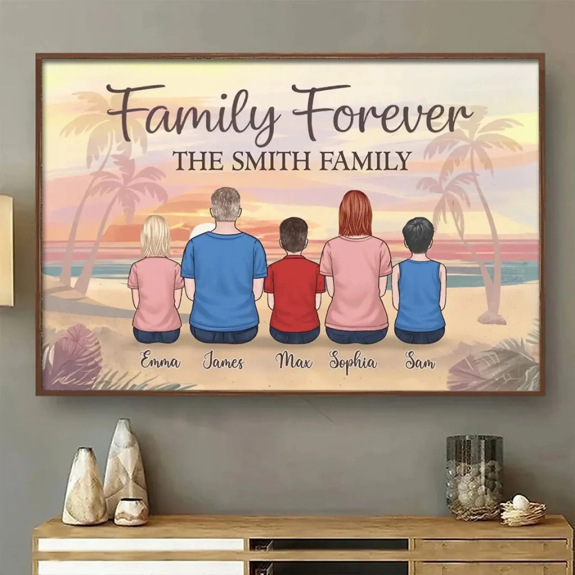 Family Forever, The Bonds That Hold Us Strong" – Personalized Poster/Canvas, Gift for Family Members  Ezcustomize