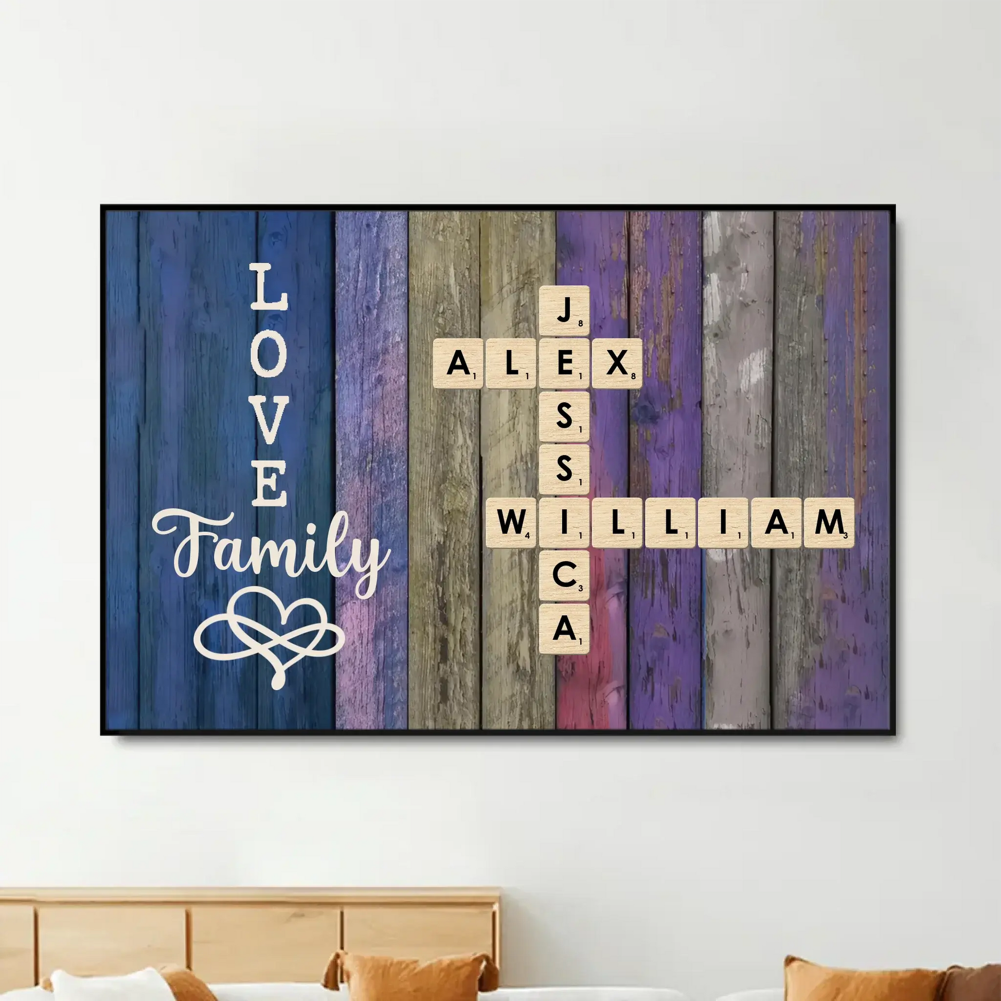 Family Name Crossword Puzzle Art – Personalized Poster/Canvas – Unique Custom Gift for Families & Loved Ones  Ezcustomize