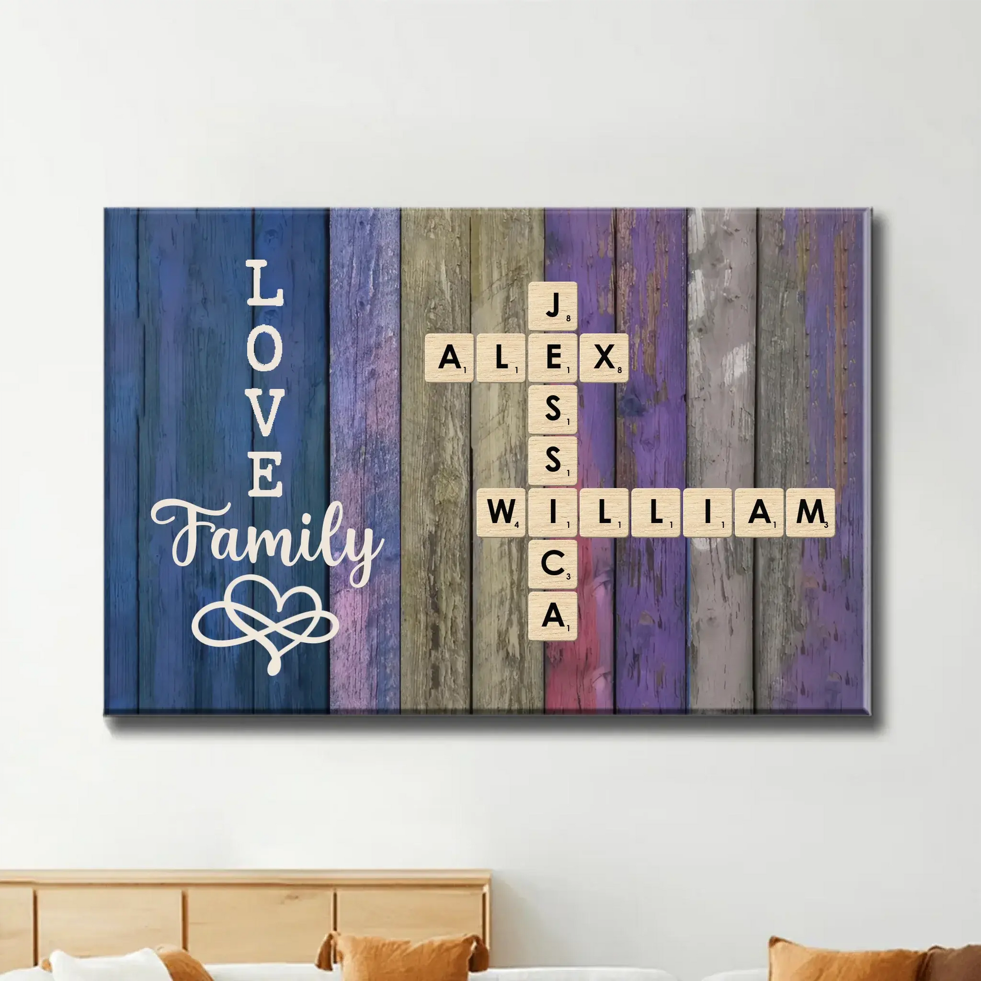Family Name Crossword Puzzle Art – Personalized Poster/Canvas – Unique Custom Gift for Families & Loved Ones  Ezcustomize