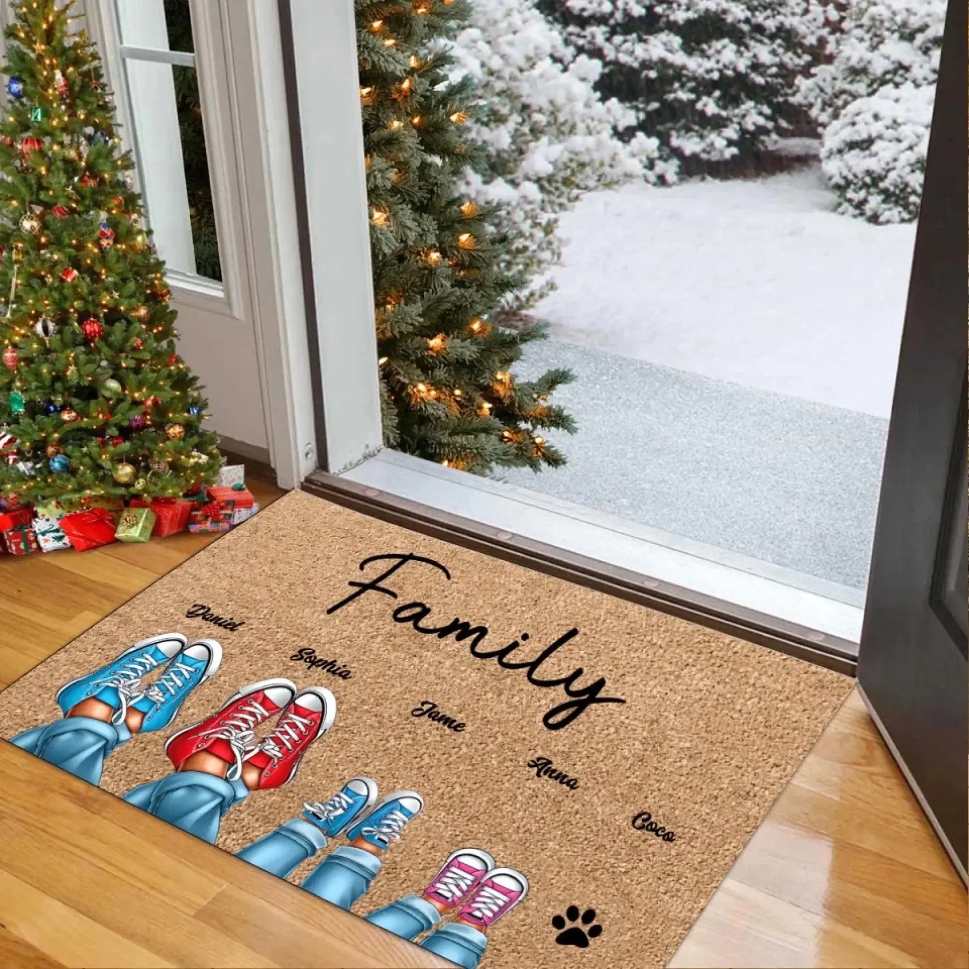 Family Shoes – Personalized Doormat – Unique Custom Gift for Families & Home Décor  Ezcustomize
