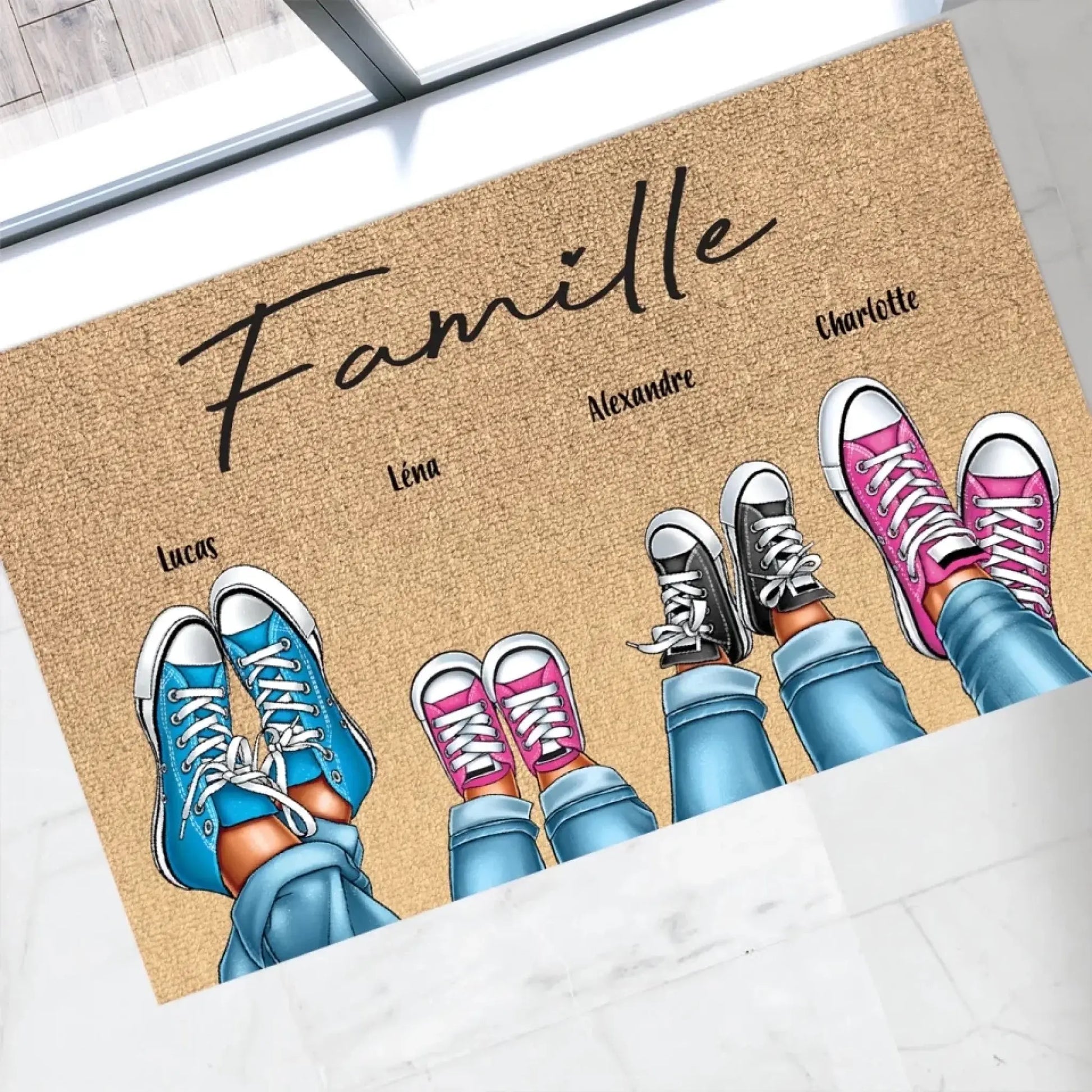 Family Shoes – Personalized Doormat – Unique Custom Gift for Families & Home Décor  Ezcustomize