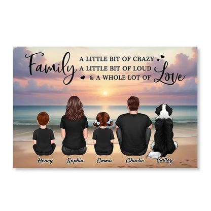Family Whole Lot of Love – Personalized Poster with Realistic Beach Landscape – Treasured Forever Family Gift for Any Occasion  Ezcustomize
