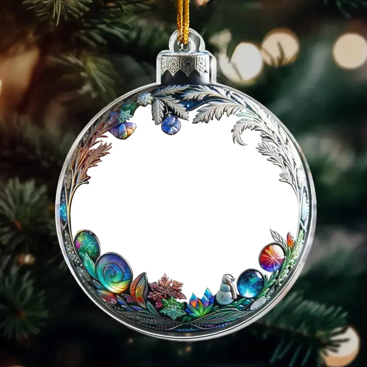 Family in Christmas Ball – Custom Photo Acrylic Ornament – Personalized Holiday Keepsake & Heartwarming Christmas Gift for Families & Loved Ones  Ezcustomize