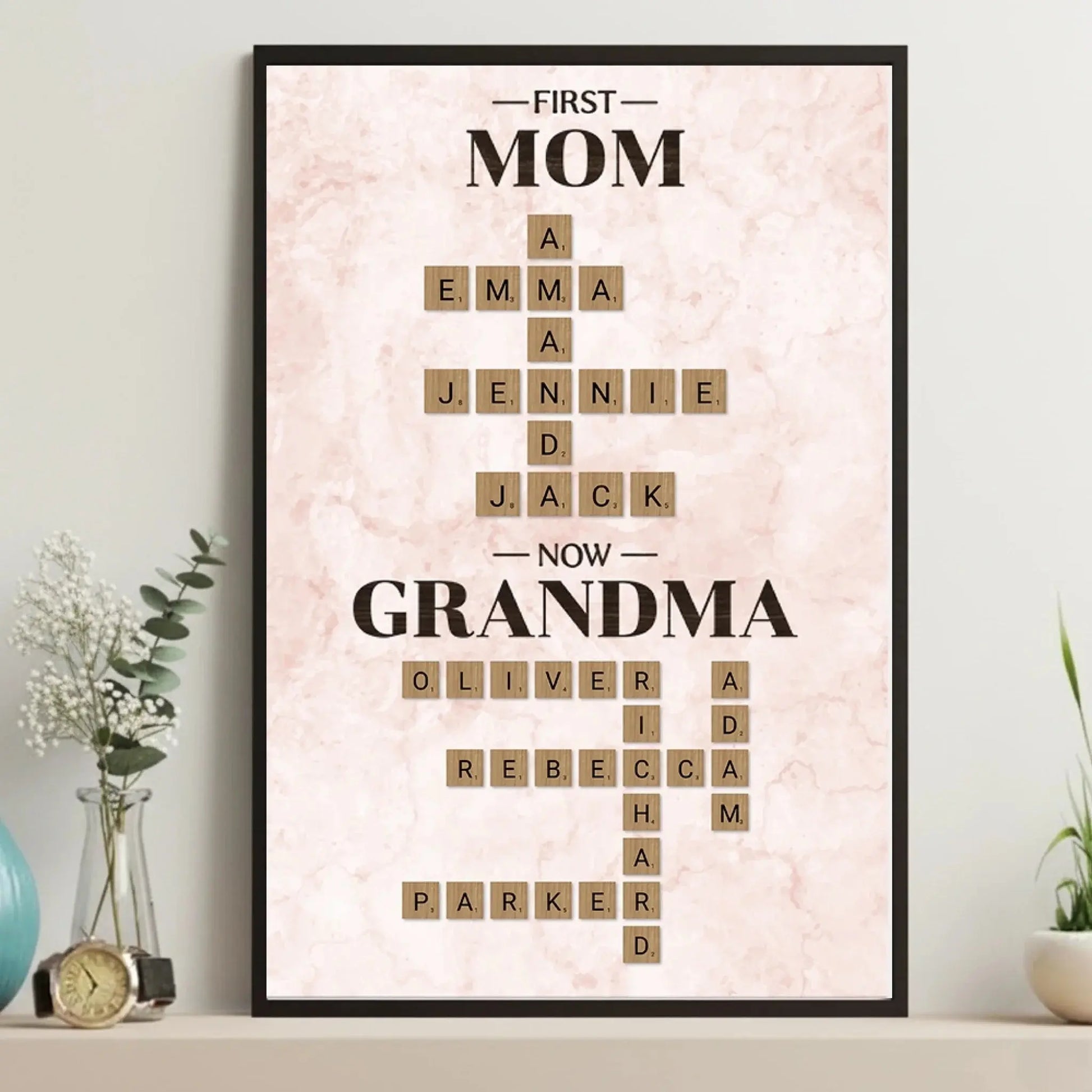 First Mom Now Grandma - Personalized Canvas/Poster - Gift For Grandma  Ezcustomize