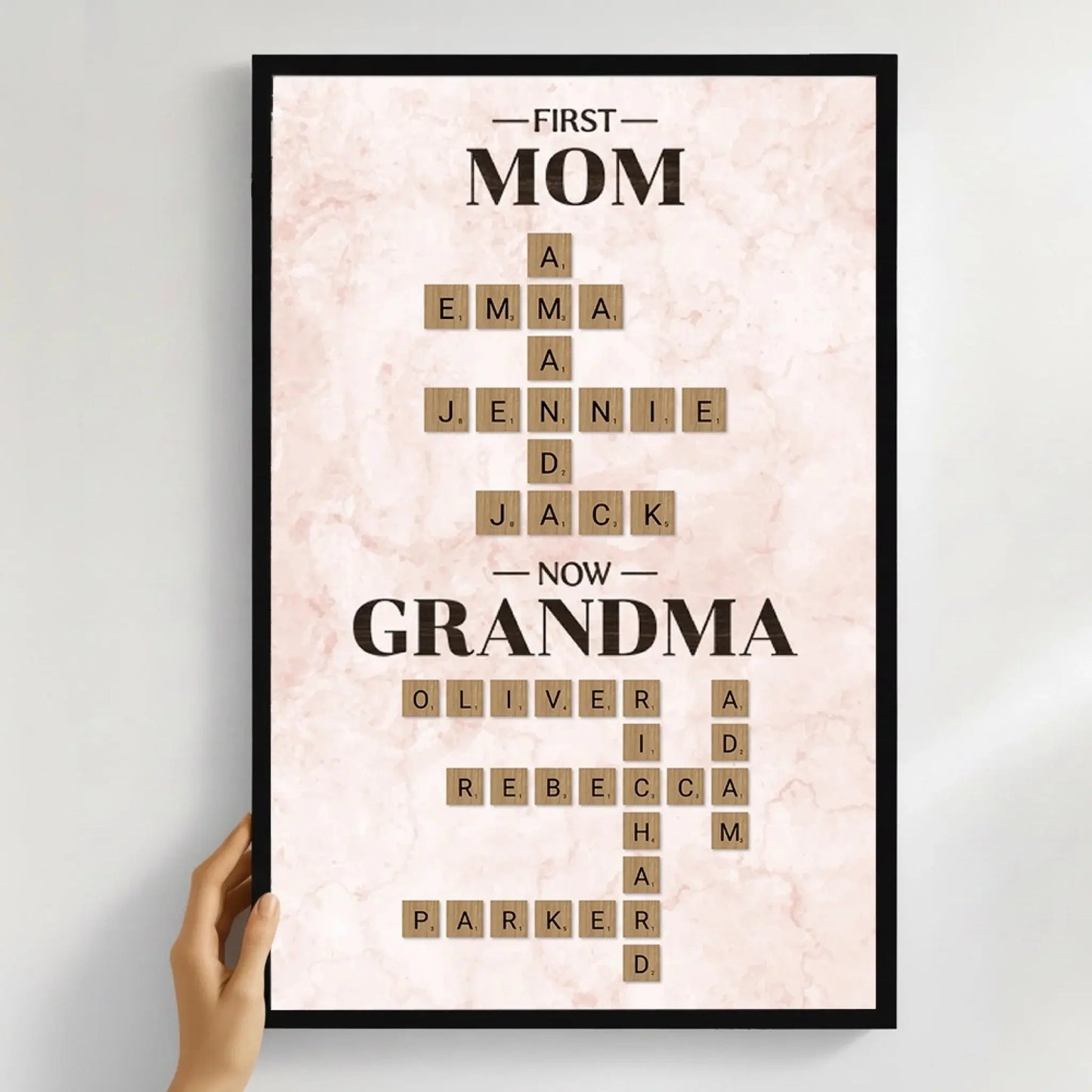 First Mom Now Grandma - Personalized Canvas/Poster - Gift For Grandma  Ezcustomize
