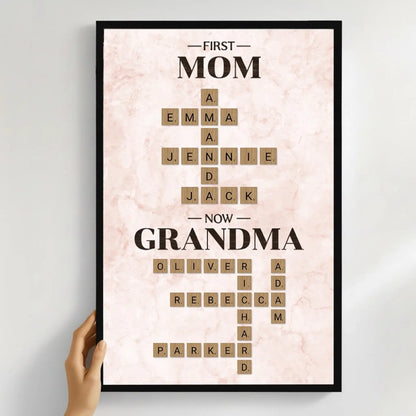 First Mom Now Grandma - Personalized Canvas/Poster - Gift For Grandma  Ezcustomize