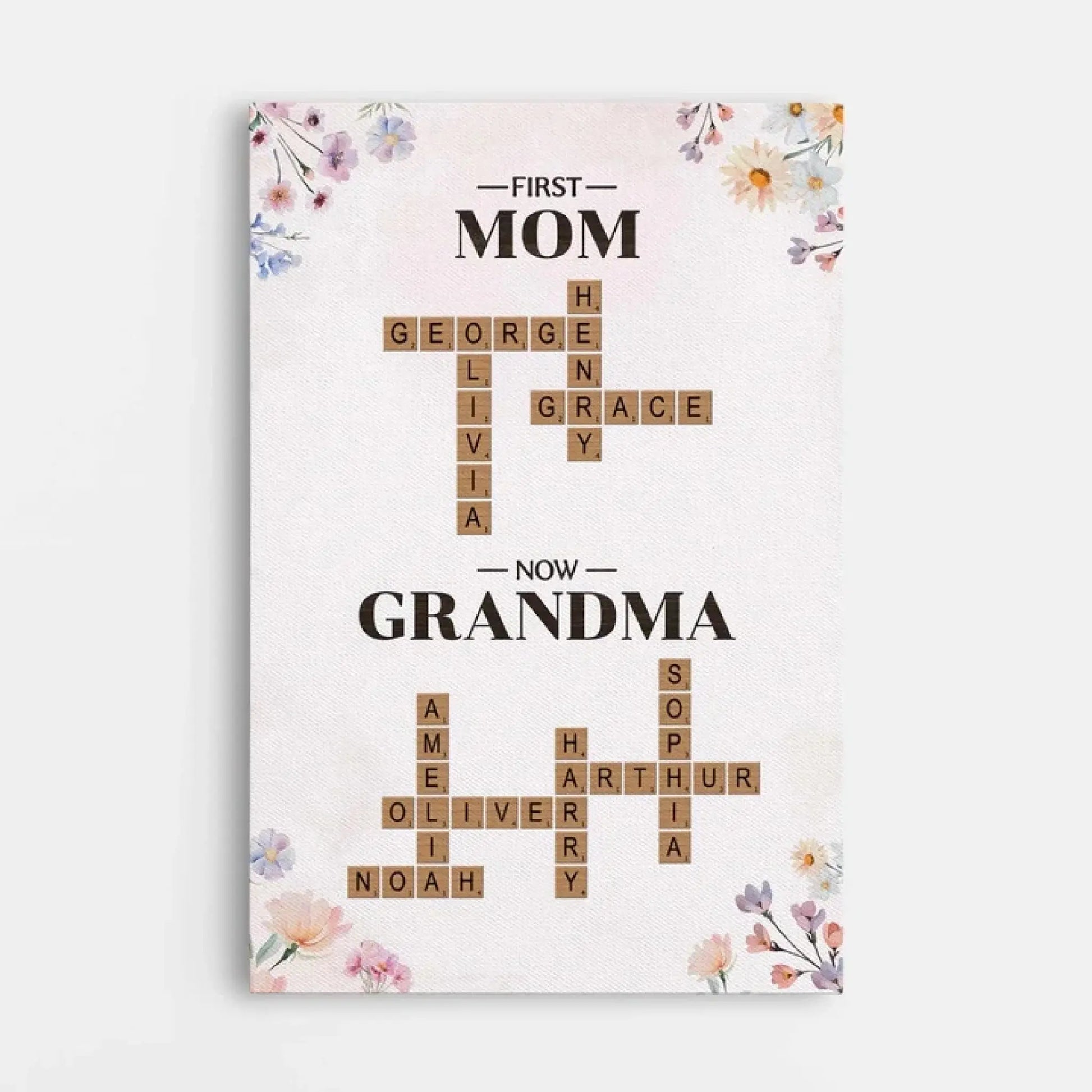 First Mom Now Grandma - Personalized Canvas/Poster - Gift For Grandma  Ezcustomize