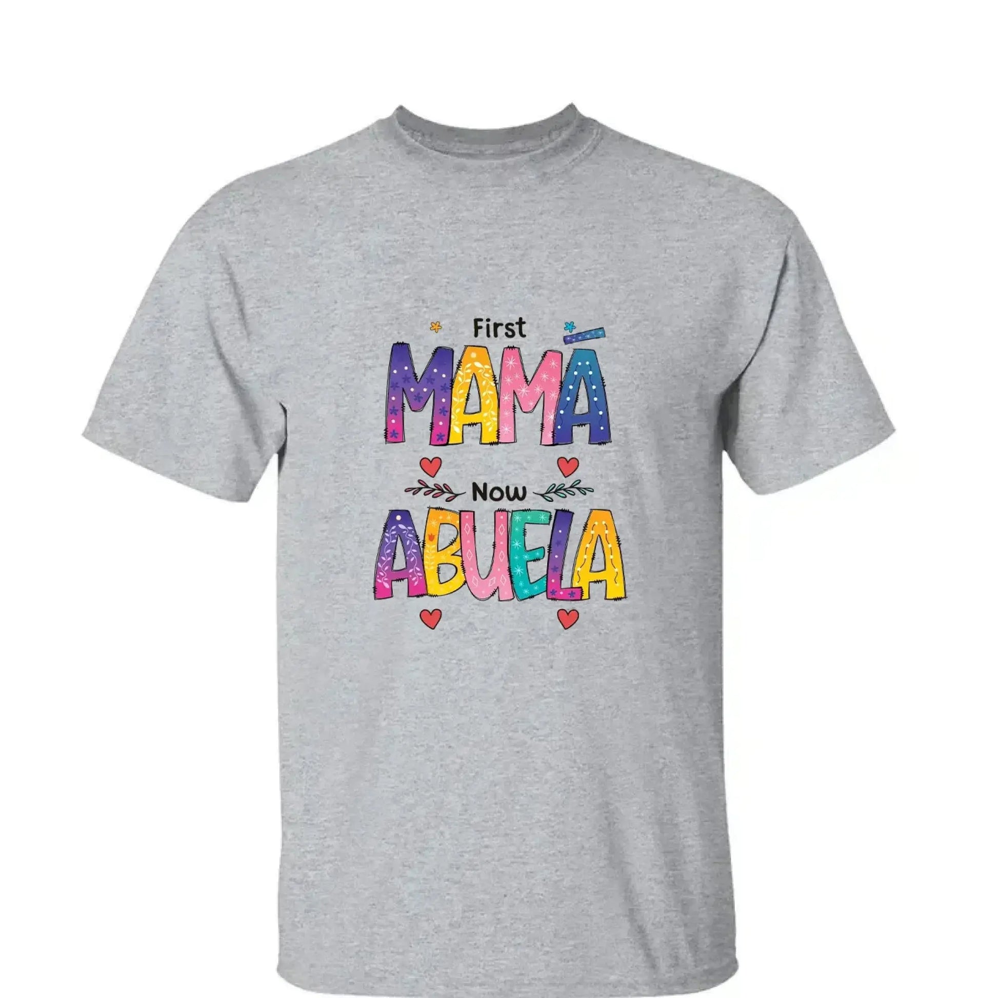 First Mom Now Grandma Shirt – Personalized "Color of Love" T-Shirt – Custom Mother’s Day or Birthday Gift for Grandma  Ezcustomize