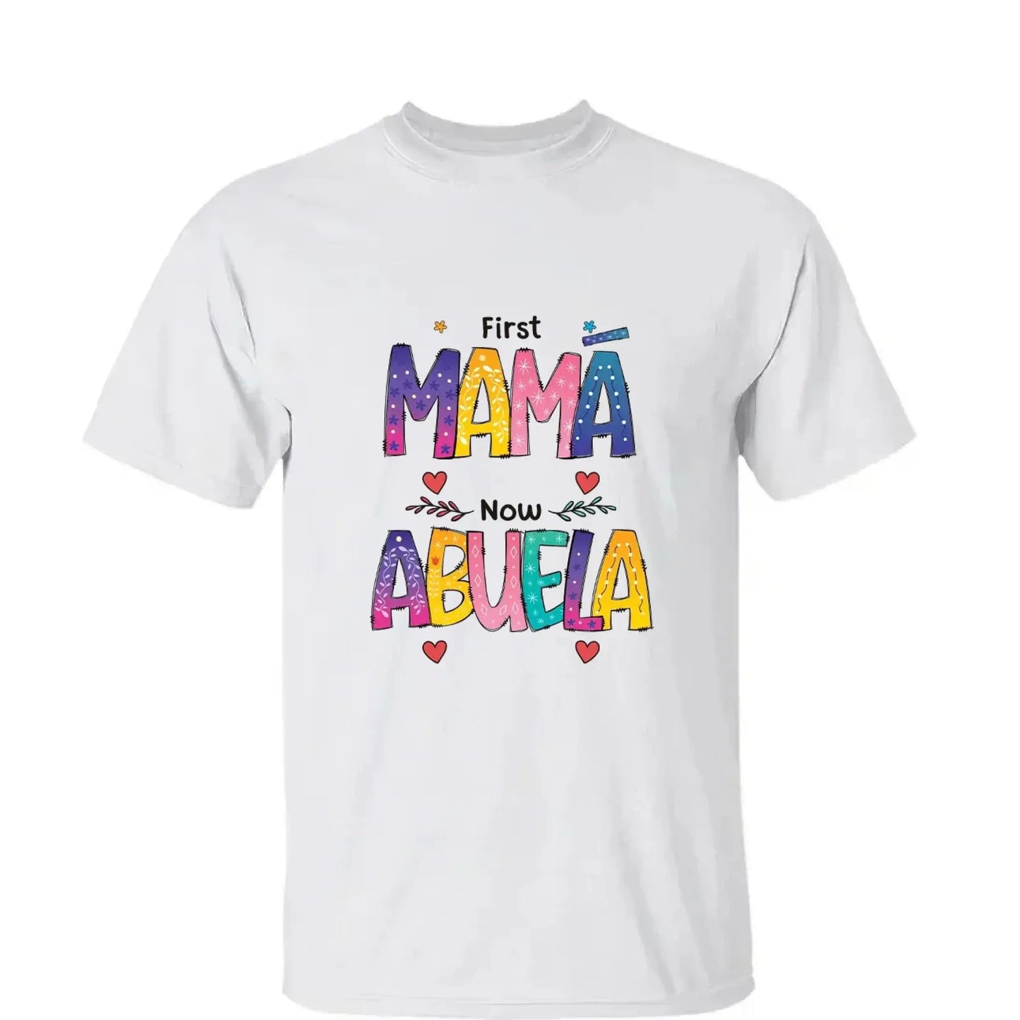 First Mom Now Grandma Shirt – Personalized "Color of Love" T-Shirt – Custom Mother’s Day or Birthday Gift for Grandma  Ezcustomize