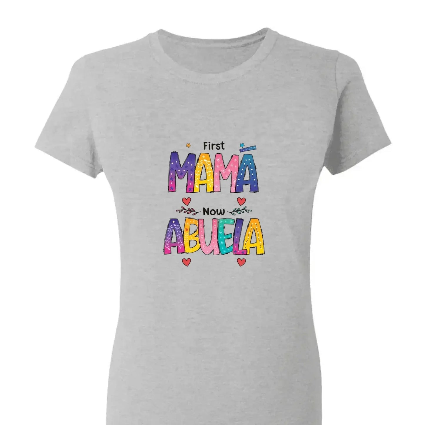 First Mom Now Grandma Shirt – Personalized "Color of Love" T-Shirt – Custom Mother’s Day or Birthday Gift for Grandma  Ezcustomize