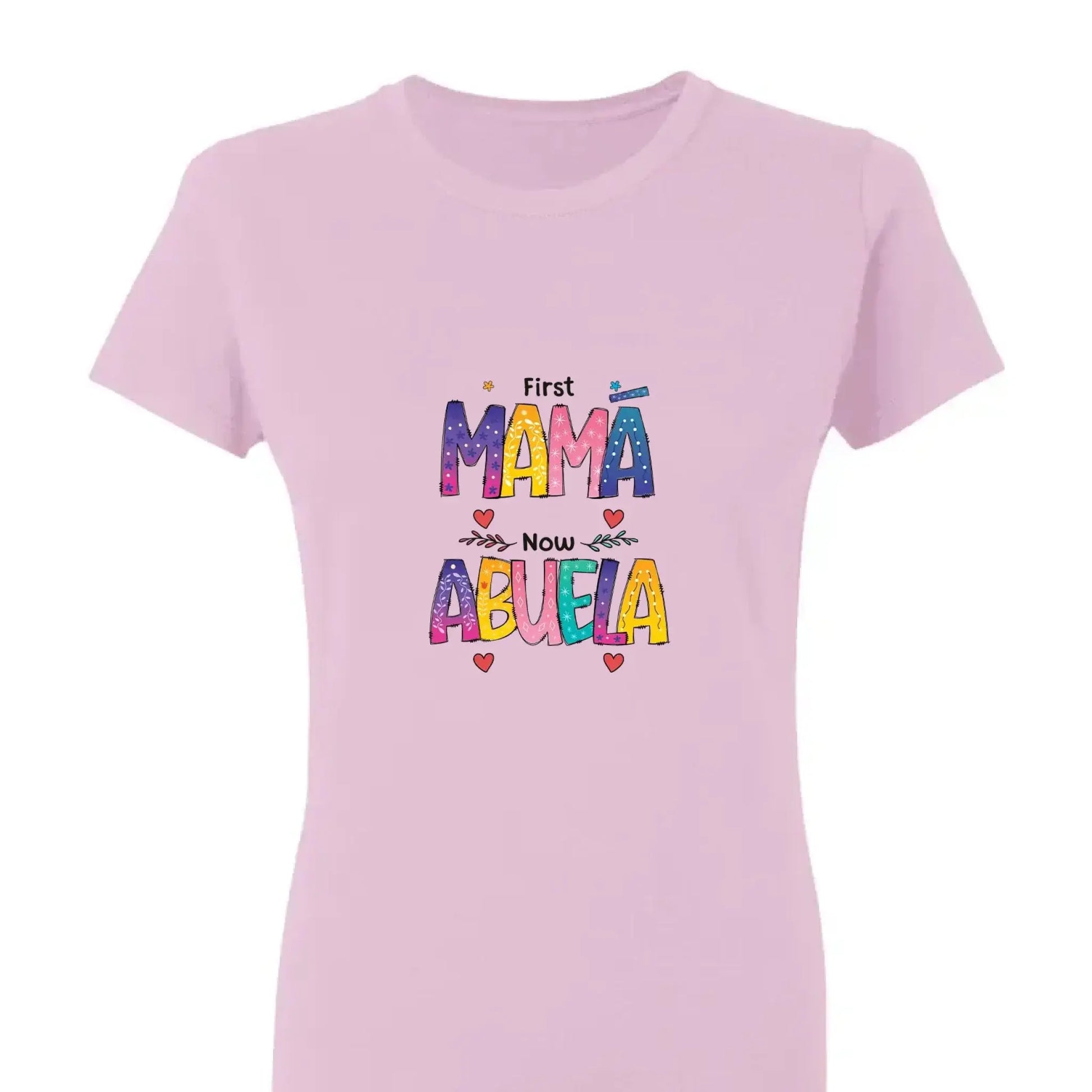 First Mom Now Grandma Shirt – Personalized "Color of Love" T-Shirt – Custom Mother’s Day or Birthday Gift for Grandma  Ezcustomize