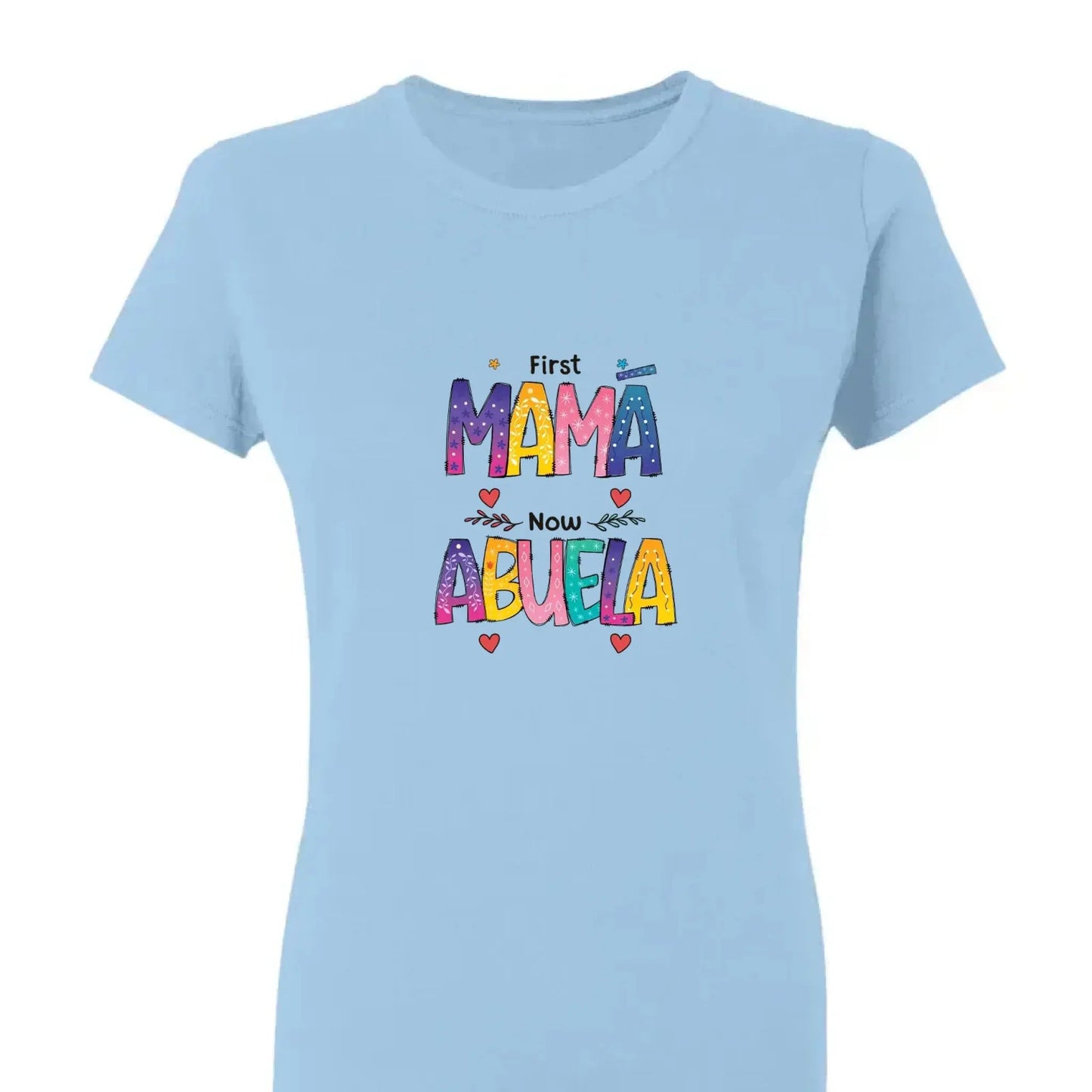 First Mom Now Grandma Shirt – Personalized "Color of Love" T-Shirt – Custom Mother’s Day or Birthday Gift for Grandma  Ezcustomize